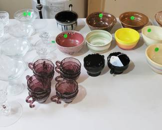 Handmade Ceramic Bowls, Vintage Glassware