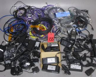 2 BOXES CABLES/POWER SUPPLIES