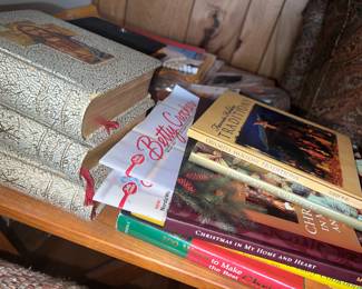 some cookbooks and Bibles