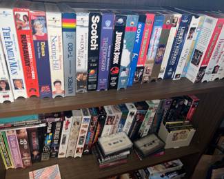 VHS tapes and cassettes