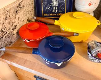 3 Copco iron pots w/lids - Denmark