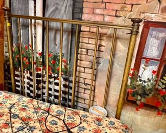 Antique Brass twin bed - head board