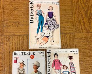 Vtg. Butterick patterns