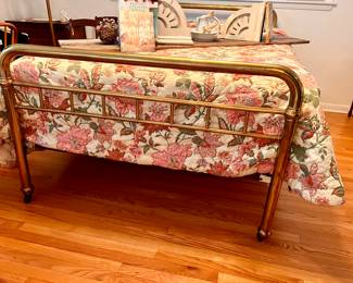 Beautiful Vtg. full size brass bed - this bed can fit a queen mattress