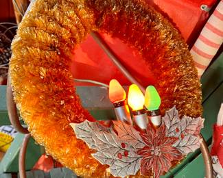 Vtg. lighted wreathes