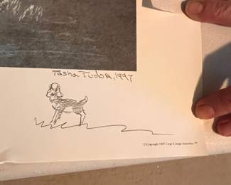 COA - Cert. "Dreamride" poster by Tasha Tudor, Cottage Industries - Artist's Proof, edition of 25