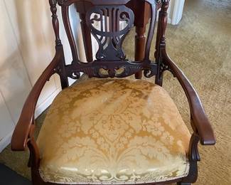 Antique lyre chair 