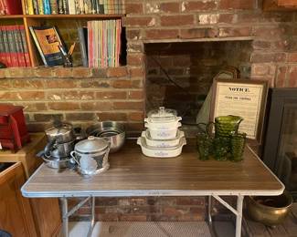 Vintage pyrex pots and pans 