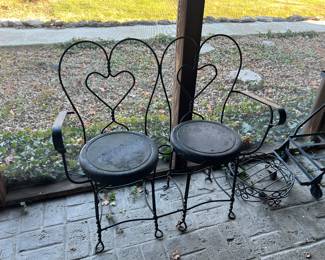 Cute ice cream parlor bench two seater 
