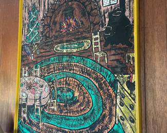 Very cool 1970s large chalk art 