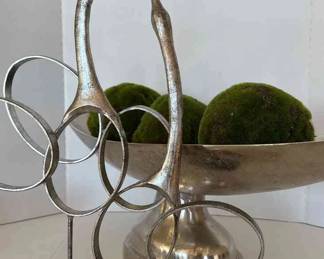 Bird Sculpture with Bowl