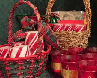 Holiday Baskets and Candles