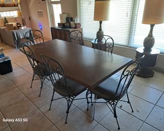 Vintage conference table and chairs( chairs don't exactly go , but they look good together) $600 for everything