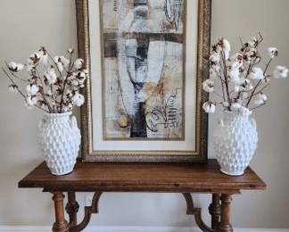 Table in the two previous pictures, this table has two drop down sides.  Beautiful piece for an entry table.