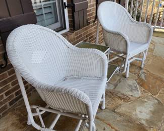 Chairs are gliders.  Both rock back and forth.