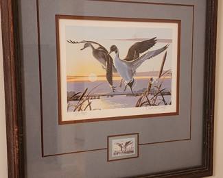 1980 Duck stamp art by Robert Wolfe. Signed 153/700