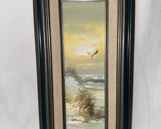 Painting on board signed 