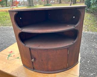 Antique wooden corner cabinet