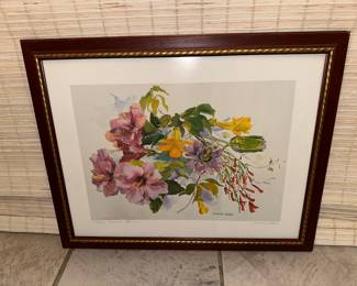 Signed & numbered Diana Amos watercolor print