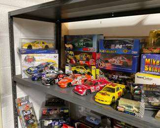 Lots of toy cars and trucks