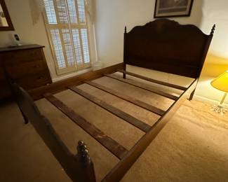 1920s Sheraton Style bed frame with headboard and footboard