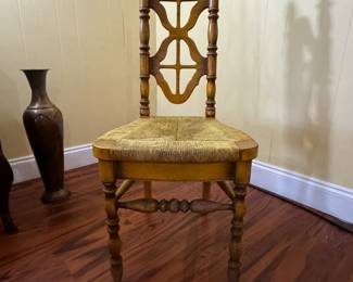 Antique rush chair