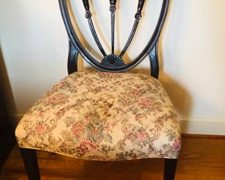 Vintage Sheraton style shield back dining chair 7