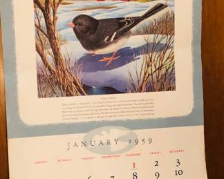 Jan 1959 calendar from First Federal Savings and Loan Association Cordele Ga.  3 digit phone #