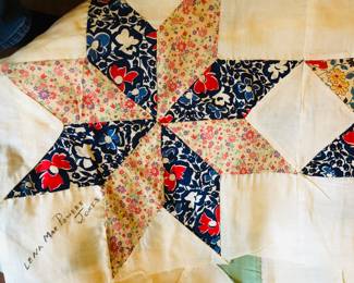 Handmade quilt top