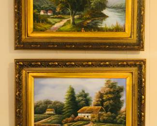 K. Hoskin Signed Original Acrylic Paintings
 