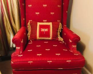 Queen Anne wing back chair