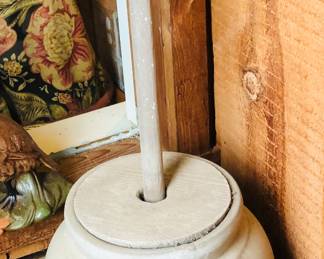  3 Gallon Stoneware Butter Churn With lid and wooden dasher