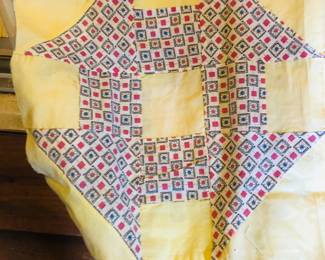 Handmade quilt top