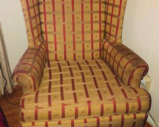 Straight leg wing back chair