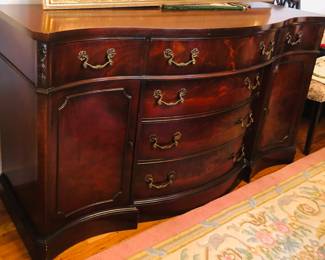 mahogany Serpentine front side board