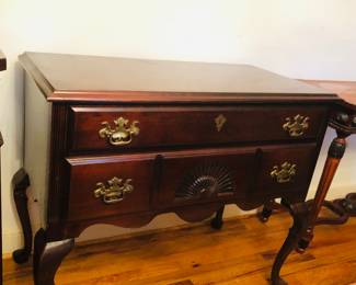 Webb cherry 2 drawer Queen Anne style lowboy; 
39x19x32.75