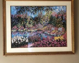 Nice impressionist Print in Gold Tone Frame