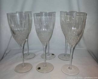 6 Gorgeous Miller Rogaska Crystal Wine Glasses