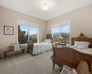 Two fantastic Antique Twin Headboard/Footboards. Twin Mattresses. Antique Bench. Child's Antique Rocker. Vintage Entry Table. Tiffany Stye Lamp. 