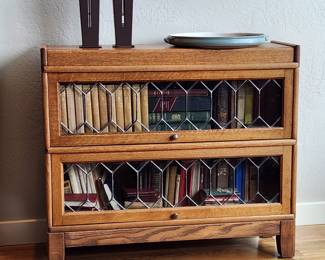 Mission Beveled Glass Lawyer's Cabinet