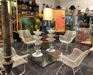 Set of 4 Russel Woodard Sculptura chairs