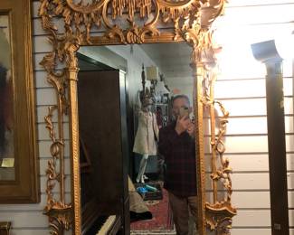 Wonderful La Barge Chinese Chippendale gilt mirror