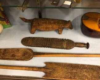 European wood carved objects 