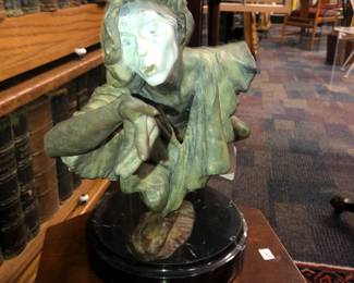 Richard MacDonald bronze "La Fuite De Temps" Mime, 1990