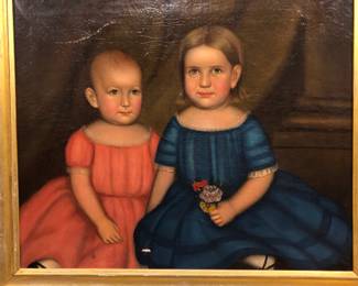 Folk Art double portrait 