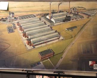 Cleveland Ohio industrial plant Ariel architectural rendering For the Gilmore Olson Carmichael company