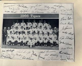 Vintage 1966 Detroit Tigers Photo 