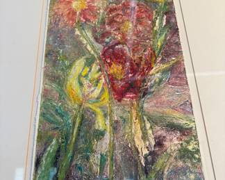 Roses, Oil Monotype, by Staci Miron 