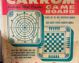 Vintage Carrom Game Board with Original Box 