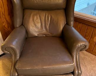 Pair of Leather Recliners by Lane 